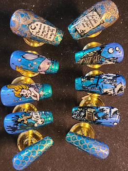 Under the Sea Mermaid and Shipwreck nail set lct