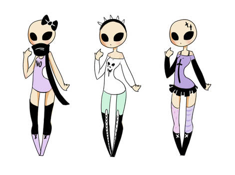 F2U Pastel goth outfits