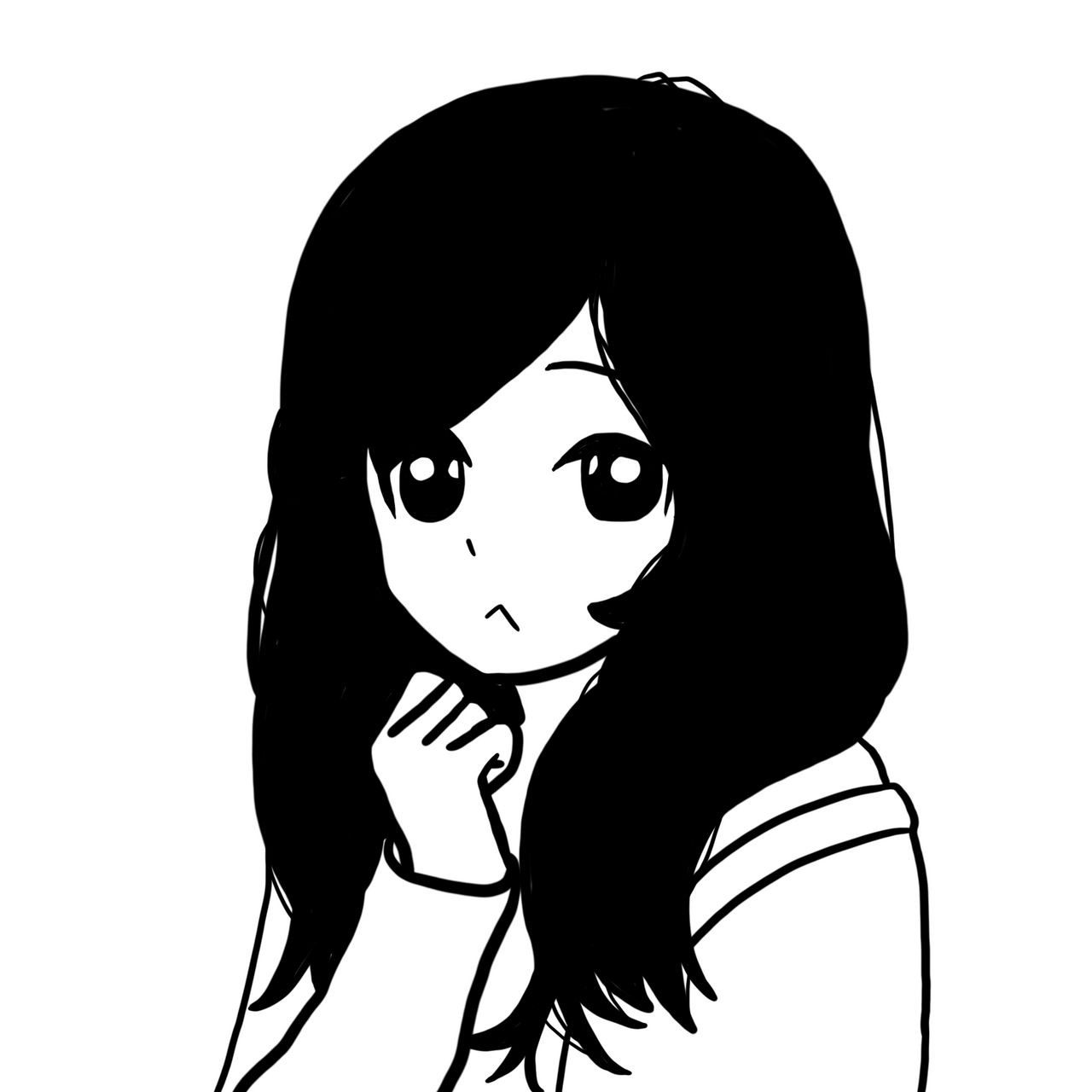 Black And White Anime Girl By Falsemarker On DeviantArt black-and-white-anime-girl-by-falsemarker-on-deviantart