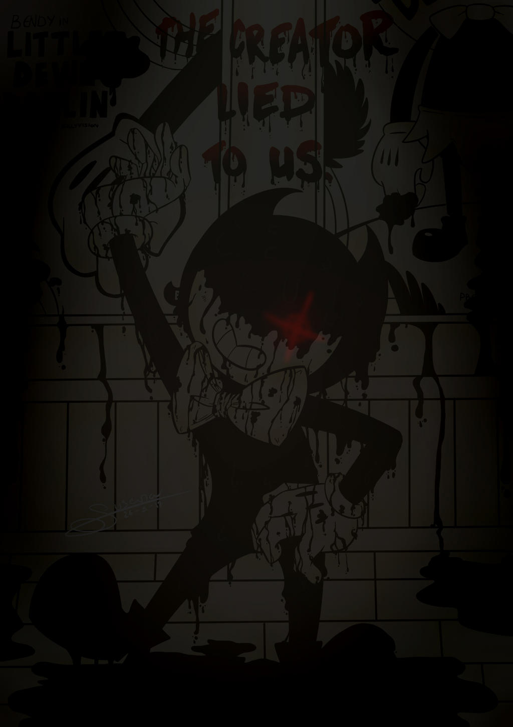 Evil Bendy by tejedora on DeviantArt Evil Bendy by tejedora on DeviantArt