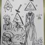 Bill Cipher's sketches