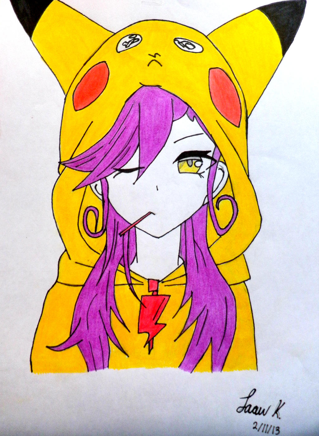Pikachu Anime Girl by joankr on DeviantArt