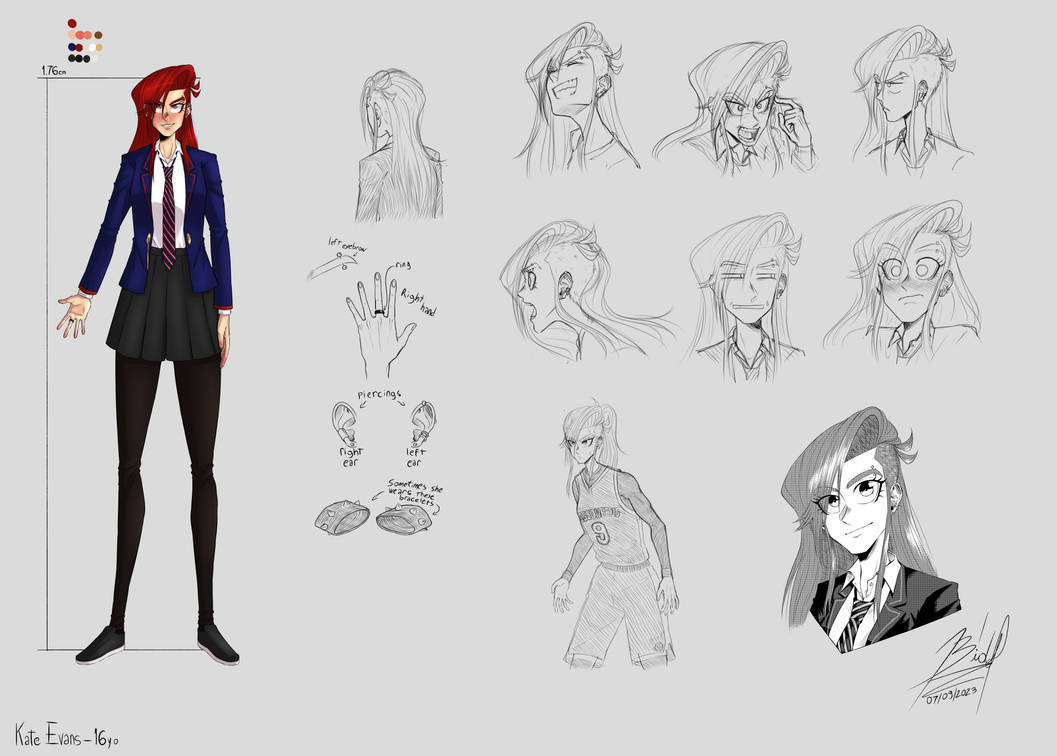 Kate Model Sheet V2 by Bidzinha on DeviantArt