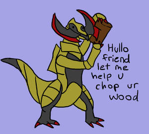 Haxorus Chopping Wood