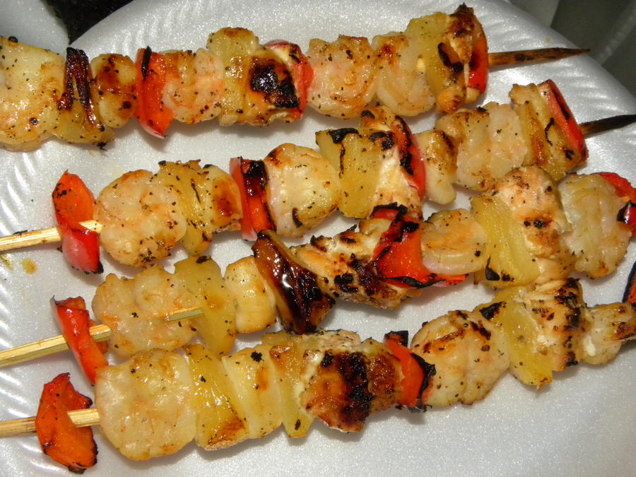 Seafood Kebabs