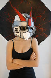 Gundam Mask with model