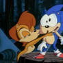 Sonicand Sally kiss sonic