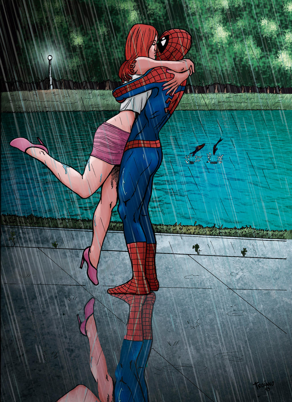 Spider and Mary in Rain.