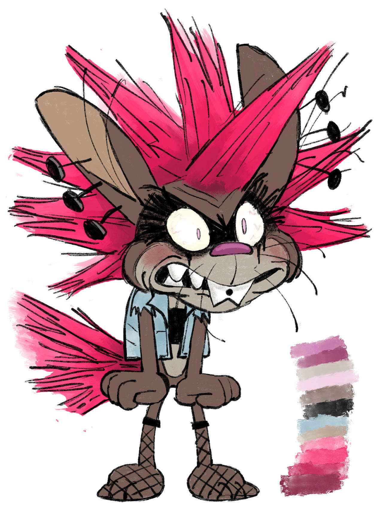 Rocksteady Rabbit (ref) by The-Lone-Rodent on DeviantArt