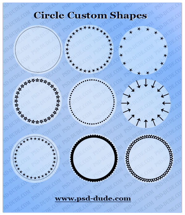 18 Circle Custom Shapes by PsdDude on DeviantArt