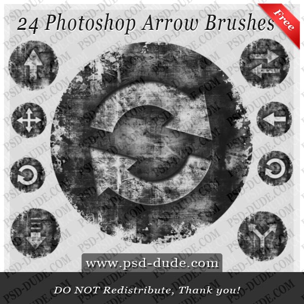 Grunge Photoshop Arrow Brushes