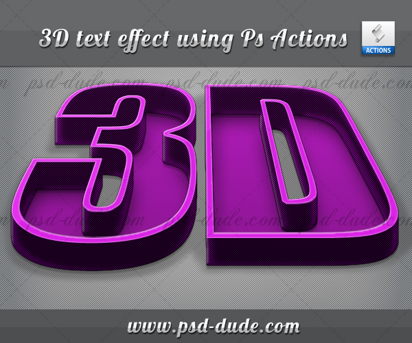 3D Text Effect in Photoshop