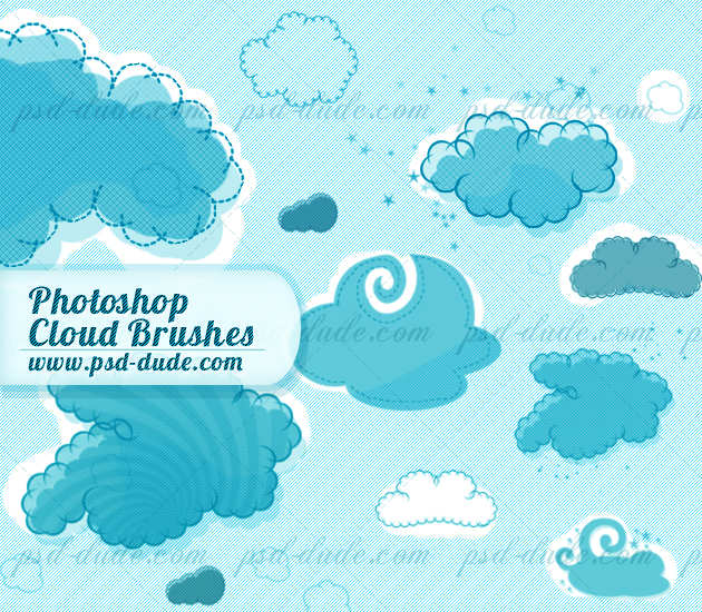 Cartoon Cloud Photoshop Brushes by PsdDude on DeviantArt