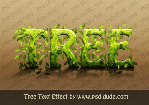 Tree Text Effect by PsdDude on DeviantArt