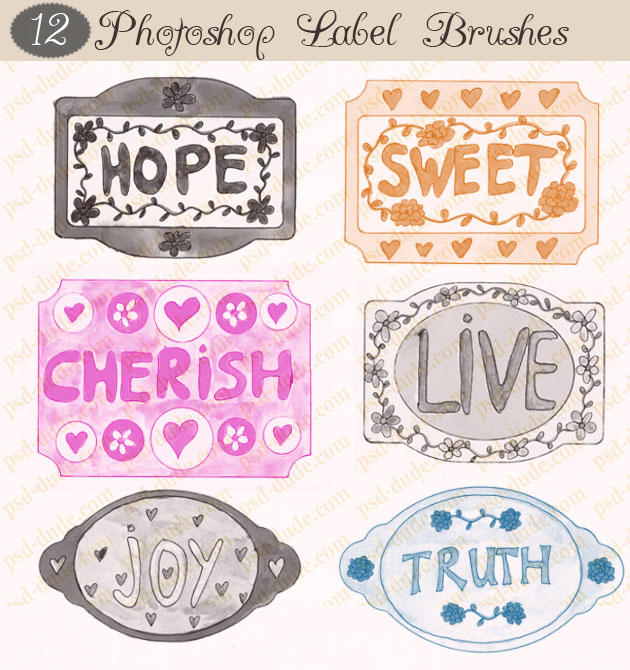 Label Brushes by PsdDude on DeviantArt