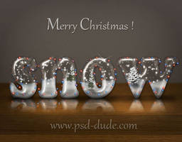 Snow Text Christmas Photoshop Tutorial