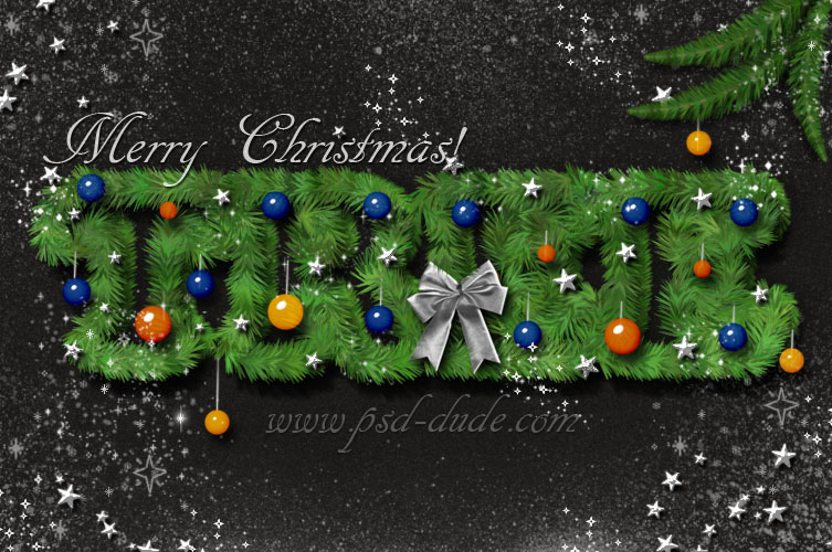 Christmas Text PS Tutorial