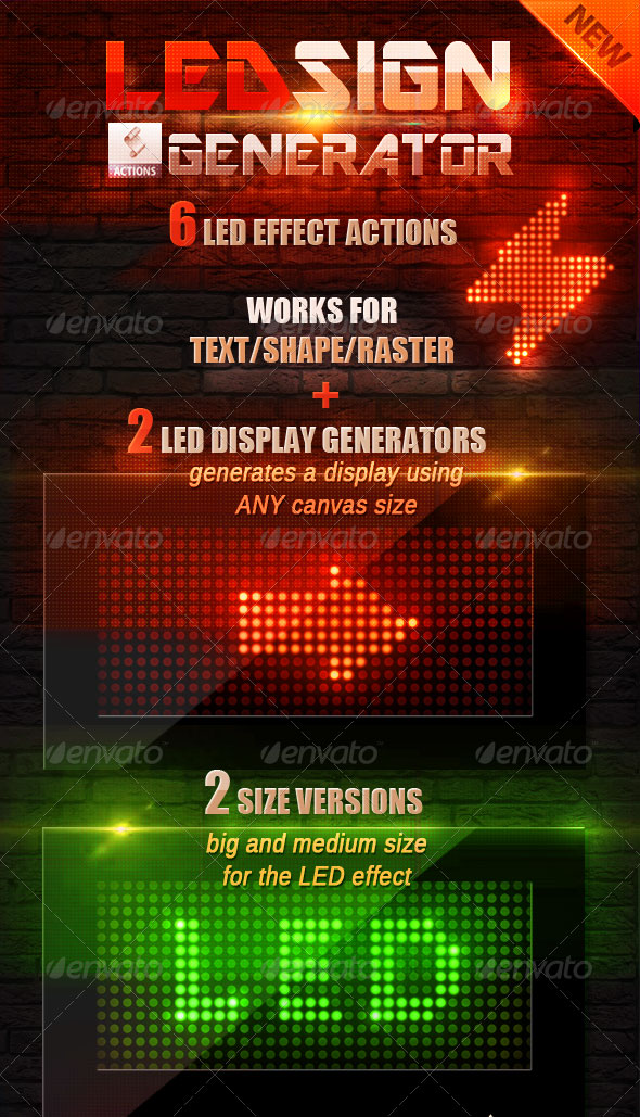 LED Sign Generator Photoshop Action by PsdDude on DeviantArt