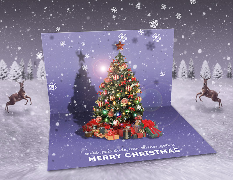 Christmas Pop Up Greeting Card