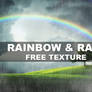 Rainbow and Rain Photoshop Overlay Free Texture