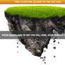 Floating Island with Rock and Grass PNG Free