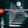 Free Premade Night Horror Background for Photoshop