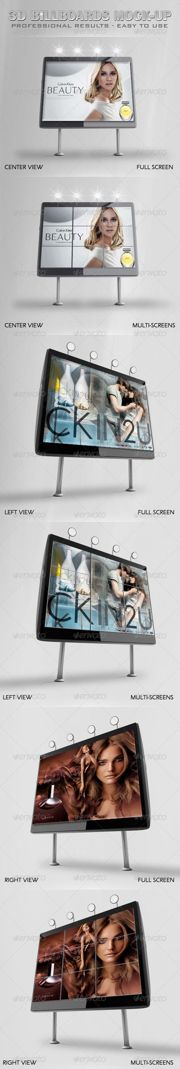 Pro 3D Billboards Mock-up