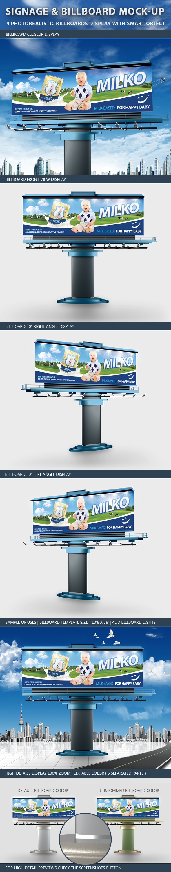 Signage and Billboard Mockup