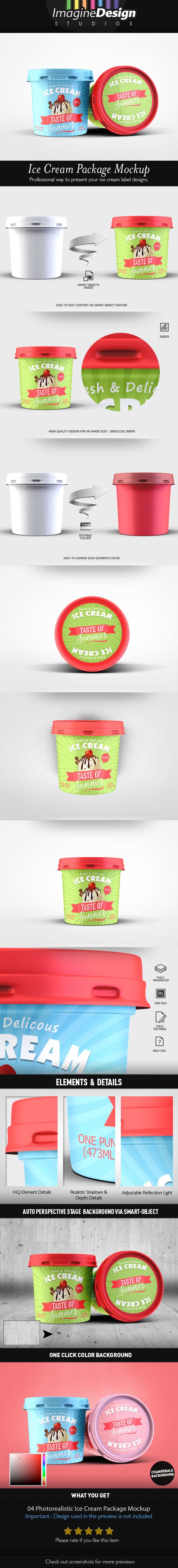 Ice Cream Package Mockup