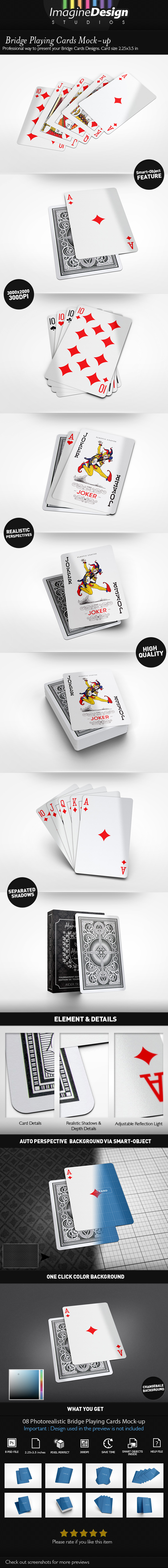 Bridge Playing Cards Mock-up