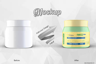 Cosmetic Jar Mockup 300 Ml