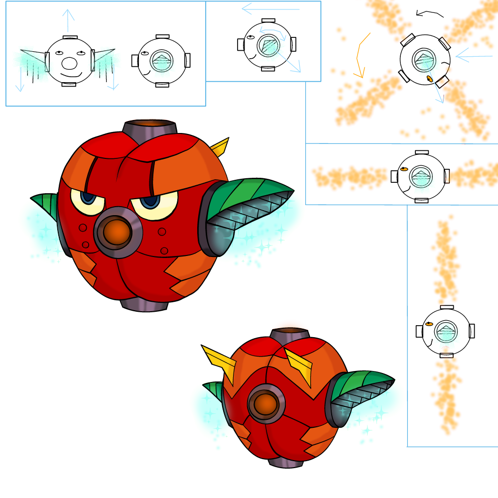 Mighty No 9 Enemy Design concept Phase 3