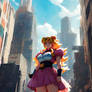 saiyan warrior princess peach