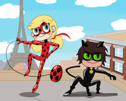 Star as Ladybug and Marco as Cat Noir