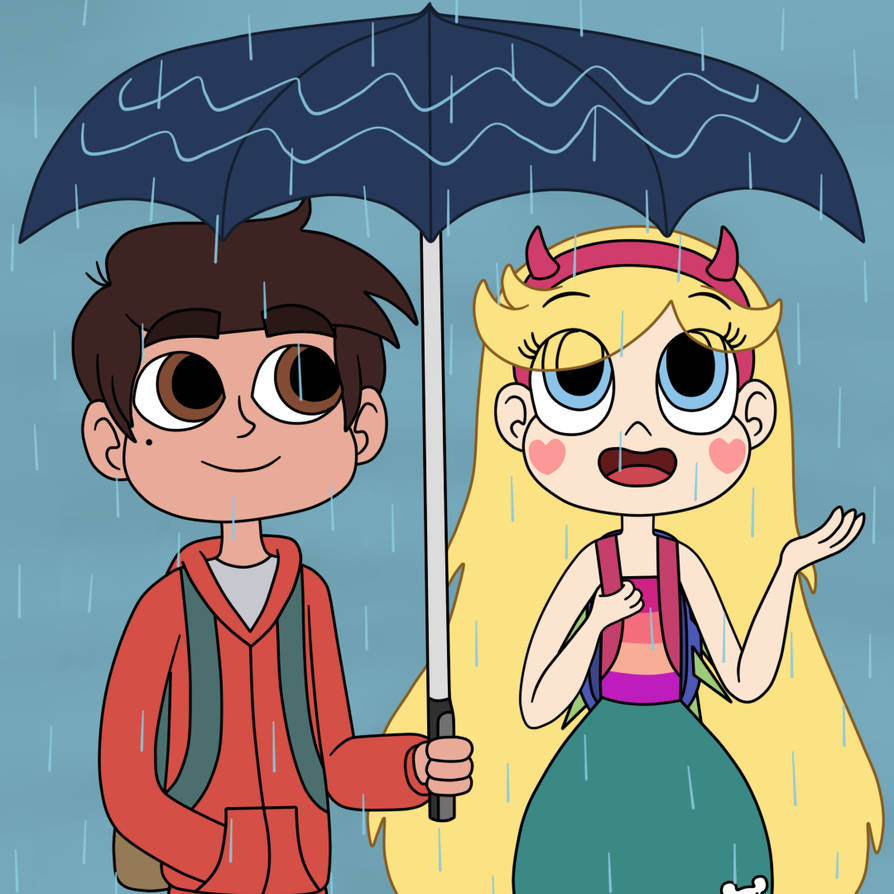 Marco and Star together under the umbrella by Deaf-Machbot on DeviantArt