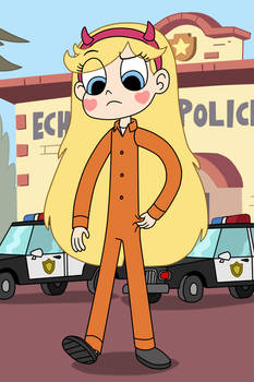 Star Butterfly wears a prison jumpsuit