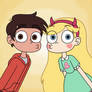 Star Butterfly and Marco Diaz kissing.... a fool?