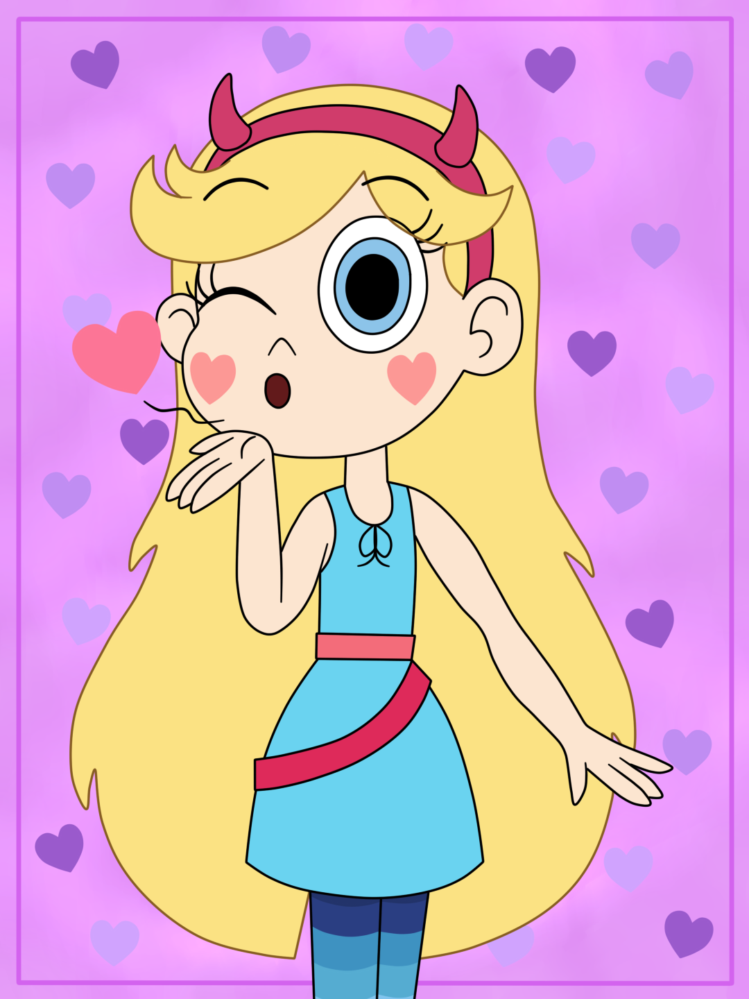 Star blows a flying kiss at you