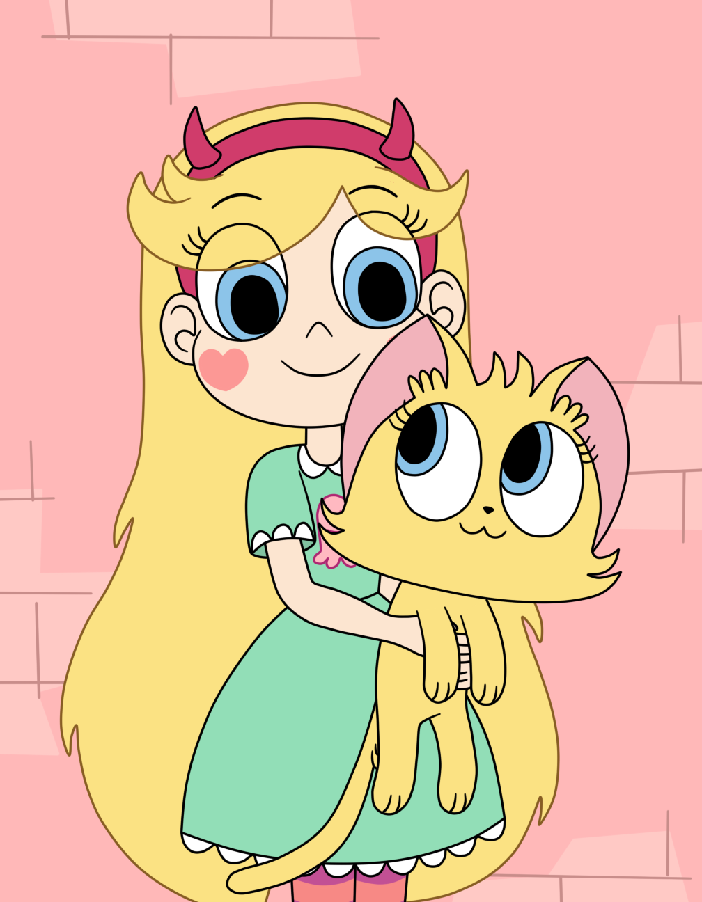 Star  Butterfly and a kitten  look likes her face  by Deaf   Star  Butterfly and a kitten  look likes her face  by Deaf