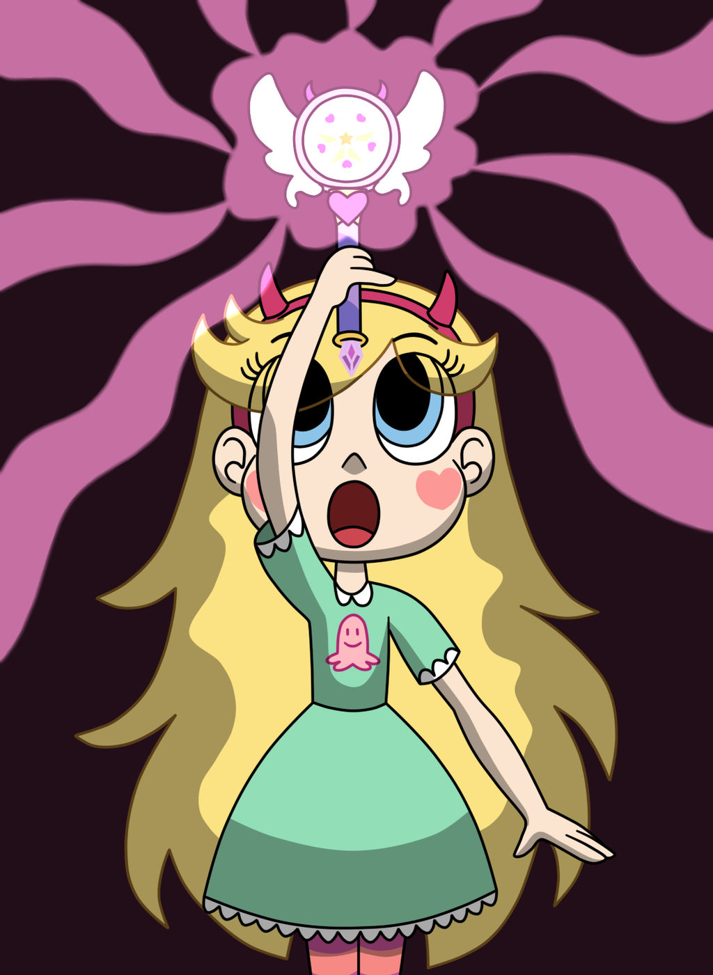 Star Butterfly activates her magic wand by Deaf-Machbot on DeviantArt