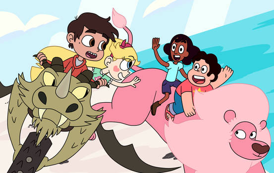Let's ride Nachos the Dragon-cycle and Lion by Deaf-Machbot