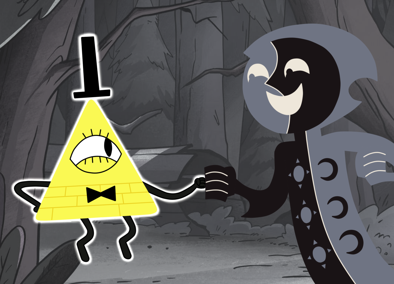 Bill Cipher met The Collector in the black magic by DeafMachbot on