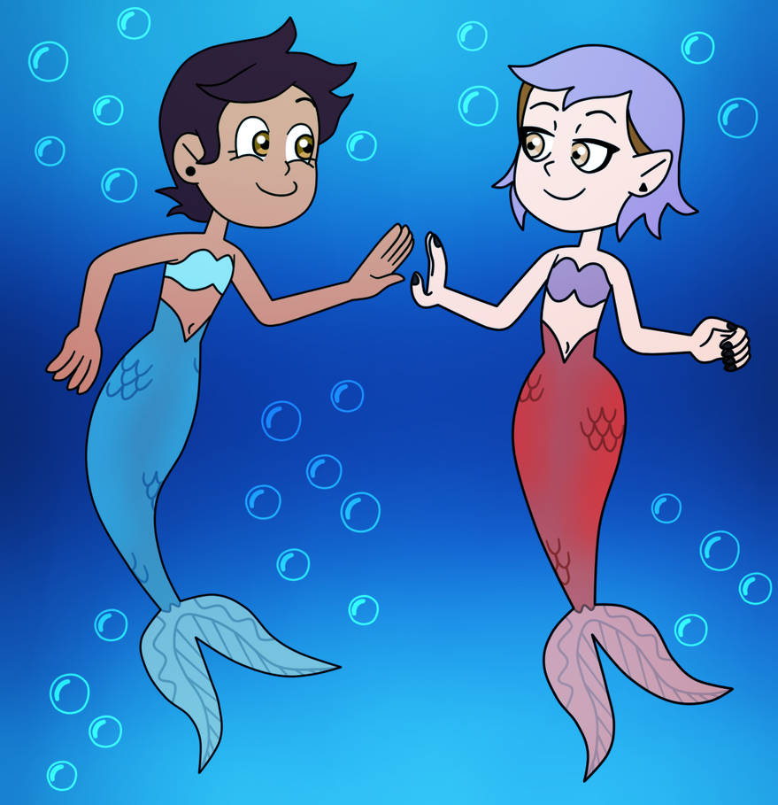 Luz And Amity Are The Romantic Mermaids By Deaf Machbot On Deviantart