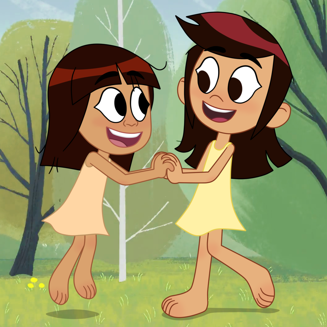 Emmie and Molly in the natural dresses at the park by Deaf-Machbot on ...
