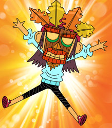 Lily takes invinciblility with Aku Aku mask!