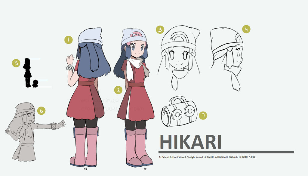 Pokemon DPPt Remake Dawn Model Sheet by on DeviantArt