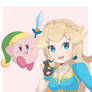 Super Smash Bros - Peach + Kirby Outfit Swap