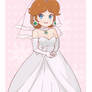 Princess Daisy - Wedding Dress (Colored Sketch)