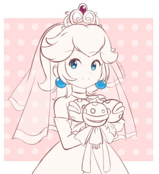 Princess Peach Wedding Dress (Preview) by on DeviantArt