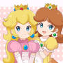 Princess Peach and Princess Daisy - Couple Shot